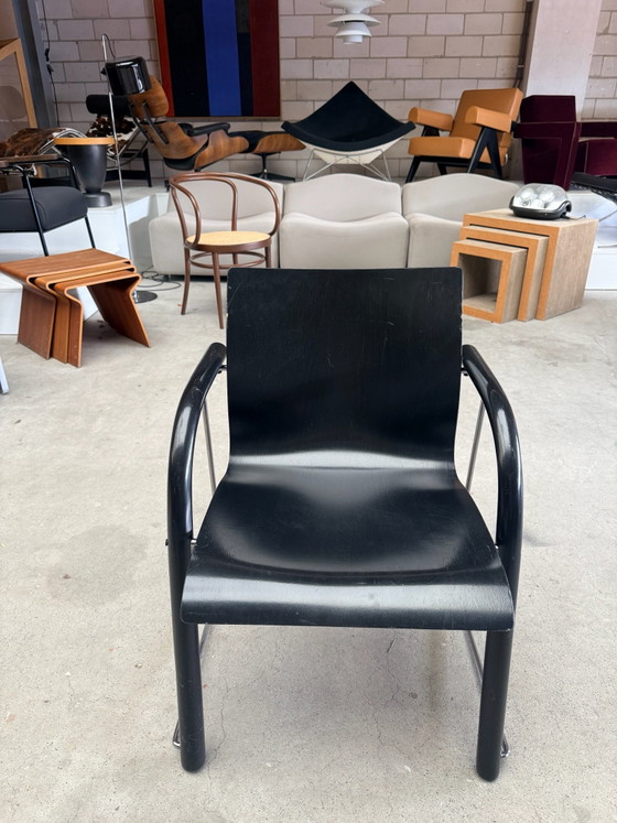 Set of 4 Thonet S320, Wulf Schneider & Ulrich Böhme (set price), Dining chairs, Metal, Wood, Black (photo 4 of 15)