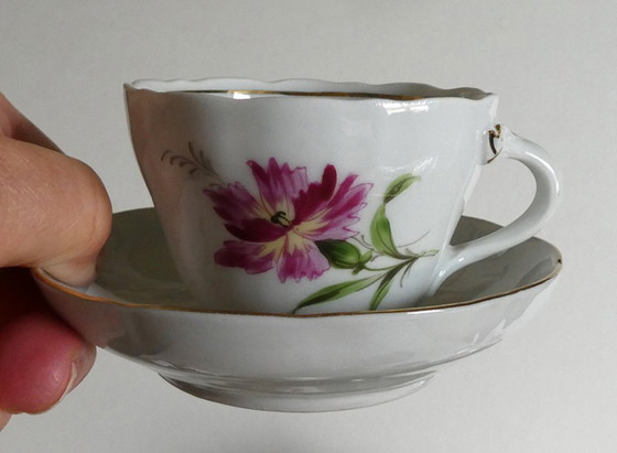 Image 1 of Set da 5 pezzi per moka, porcellana dipinta a mano, di Schierholz, Turingia, anni '50