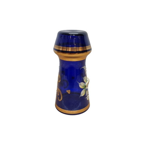 Image 1 of Vintage cobalt blue Bohemian vase, 1960s