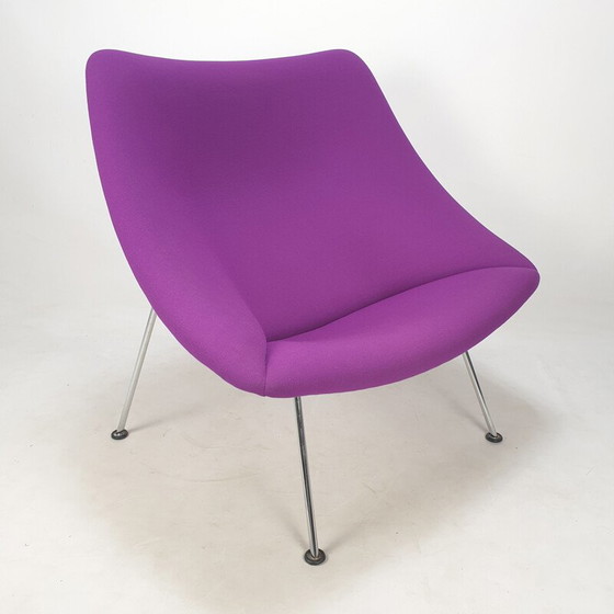 Image 1 of Vintage Oyster fauteuil en voetenbank van Pierre Paulin voor Artifort, jaren 1980