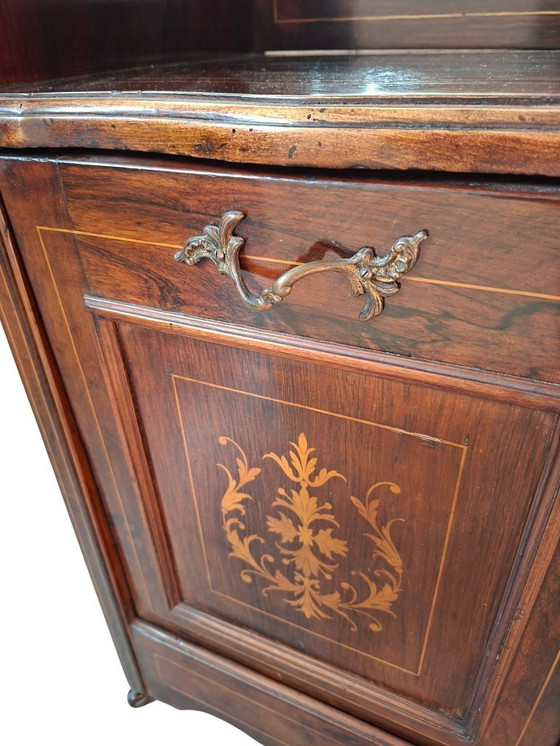 Image 1 of Antique Victorian Purdonium Coal Cabinet with Mirror