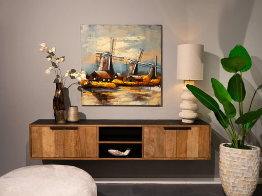 Arte in metallo 3D - Mulini a vento