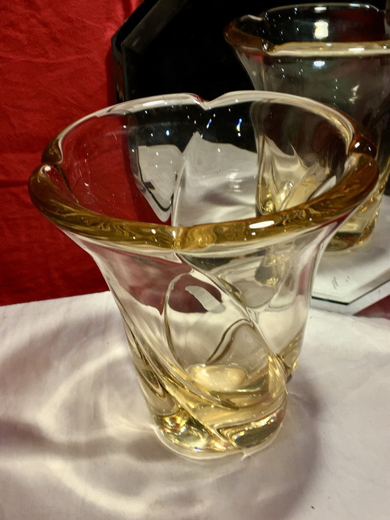DAUM Nancy Rare and Imposing Crystal Vase, Transparent (photo 2 of 9)