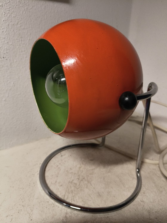 Image 1 of Vintage design Abo Randers eye ball space age metalen tafellamp 