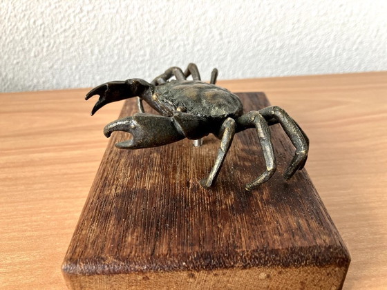 Image 1 of Statua di bronzo di un granchio