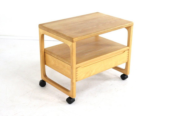 Image 1 of Brink møbler Gelsted oak trolley 'Pjedsted' vintage Danish oak