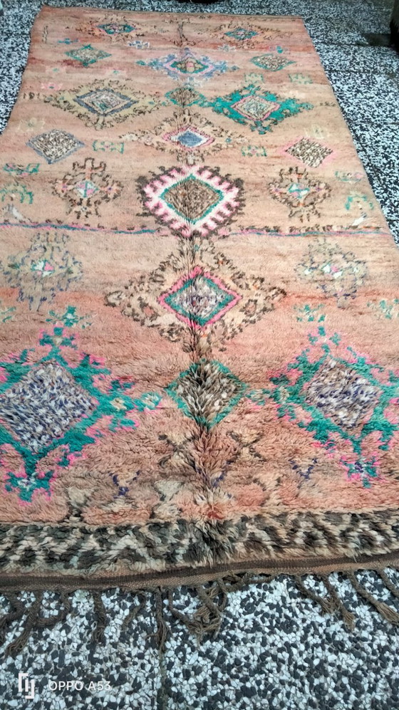 Image 1 of Hand-knotted Berber wool rug 360x155cm