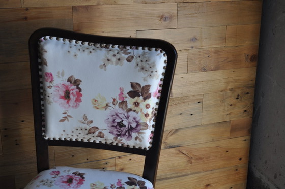Art Deco Wood and Velvet Dining Chair, 1930s (photo 3 of 7)
