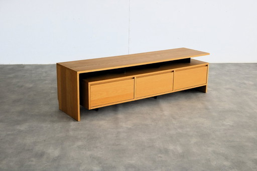 vintage tv-meubel | lowboard | eiken | Zweeds 