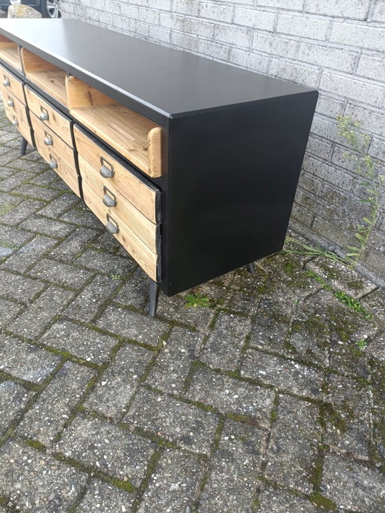 Dutchbone Sideboard Sol, Holz, Schwarz (Foto 3 von 15)
