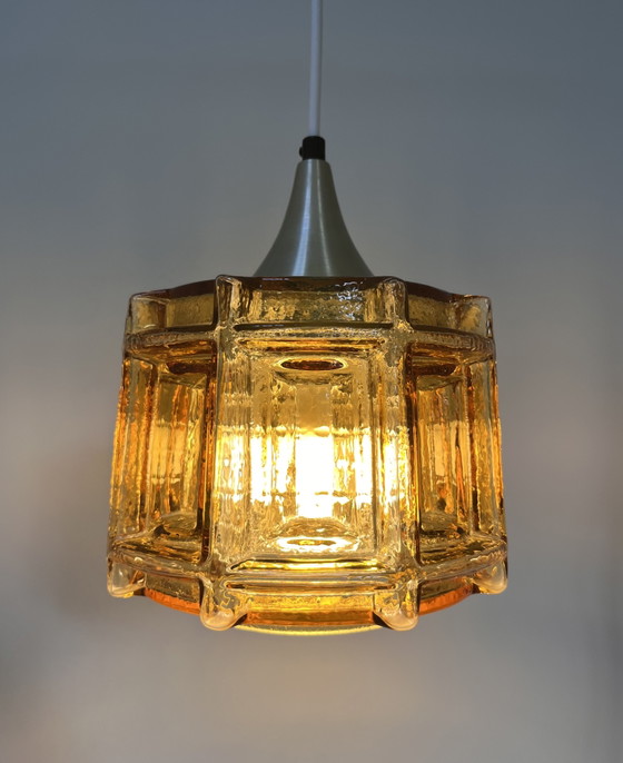 Vintage Amber Glazen Hanglamp – Hanglampen, Glass (photo 9 of 10)