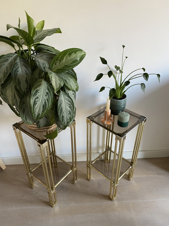 Image 1 of Twee vintage Space Age bijzettafels