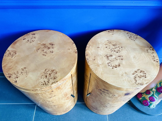 Zeldzame Lemon Furniture Nachtkastjes Constant Van Burl By Yaniv Chen – Brass, Wood (photo 14 of 15)