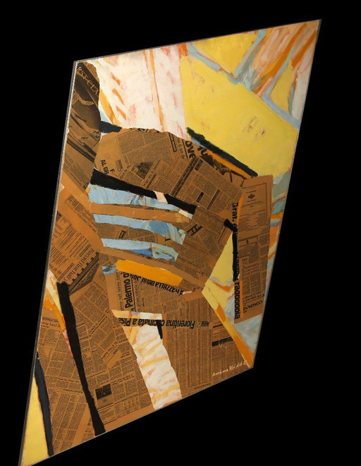 Keidel, Barbara - Trapeze II - mixed media/collage - signed by hand unique piece