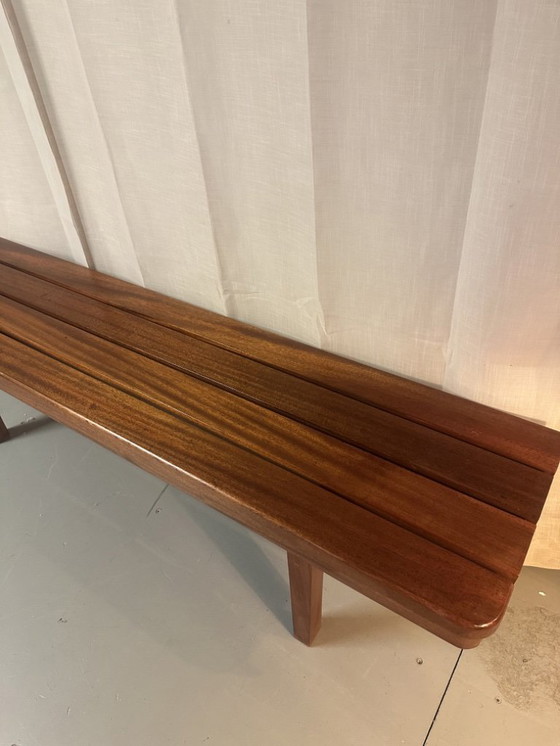 Image 1 of Panca vintage con doghe in legno