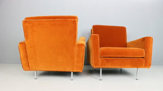 Image 1 of Paire de fauteuils 25 BC de Florence Knoll en velours, années 1950