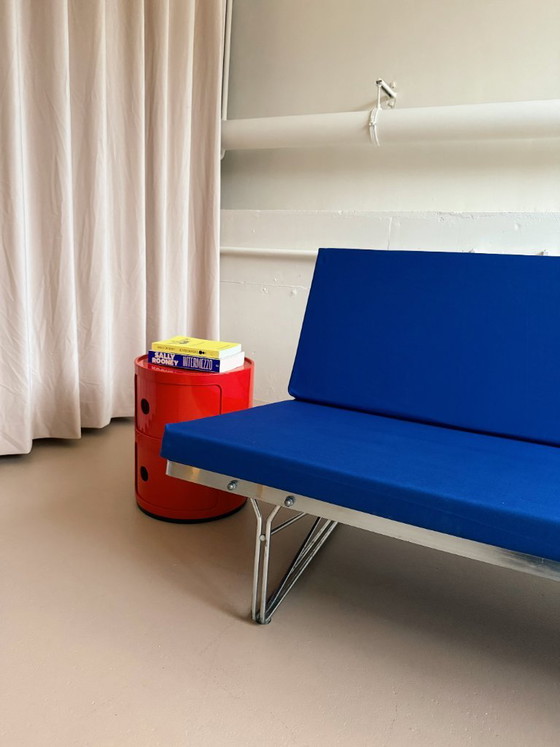 Vintage 'Moment' sofa in blauw, Niels Gammelgaard Ikea 1980s – 2 zitsbanken, Metal (photo 2 of 6)