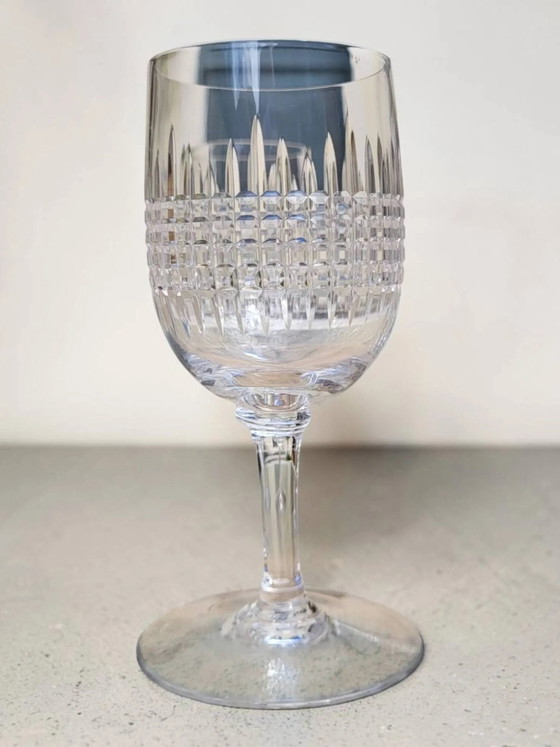 6 crystal wine glasses from Baccarat, model Nancy. – Glass & Decanter, Art Deco (photo 5 of 7)