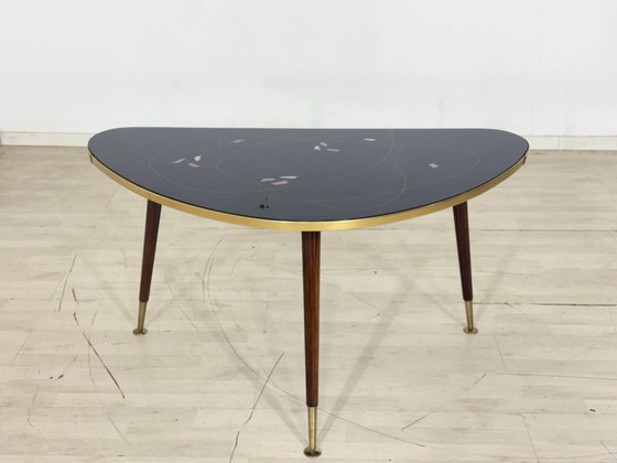 Image 1 of Very beautiful vintage coffee table, living room table, kidney-shaped table, side table, Mid Century