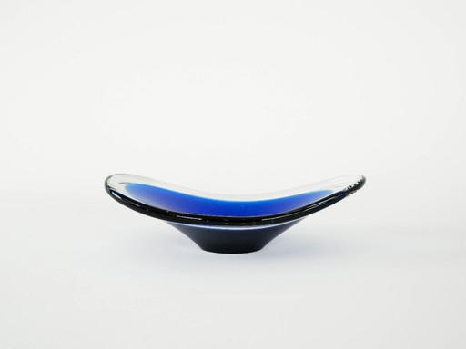 Glazen schaal, Deens design, jaren 70, gemaakt in Denemarken.