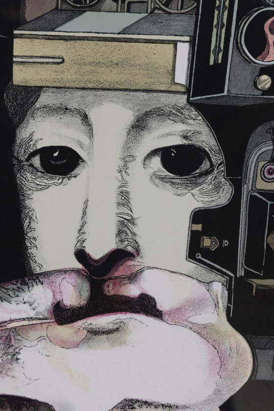 Image 1 of Litografia firmata, Josef Liesler, 1995, Cecoslovacchia