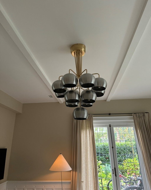 Nickel Lamp With Brass Colored Details