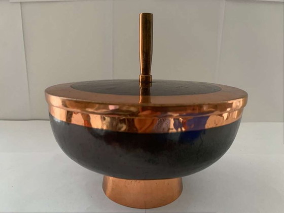 Image 1 of Hans Przyrembel Lidded Box Bonbonniere Marianne Brandt Alfred Lipovec Bauhaus Copper