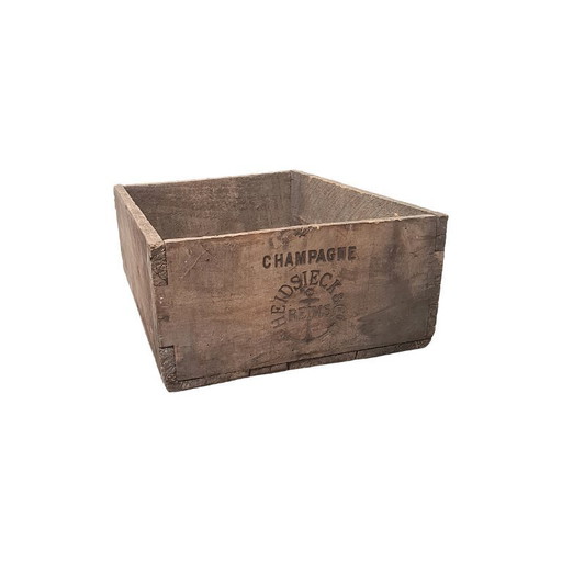 Antike Champagnerkiste von Heidsieck & Co, Ende des 19. Jahrhunderts