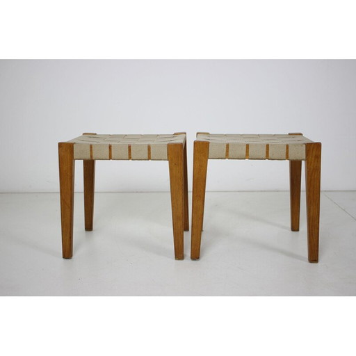 Pair of Mid-century Stools czechoslovakia 1950s