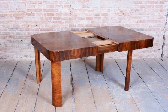 Restored Art Deco Extendable Table, Walnut, Revived Polish, Czech, 1930s – Dining tables, Wood (photo 5 of 17)