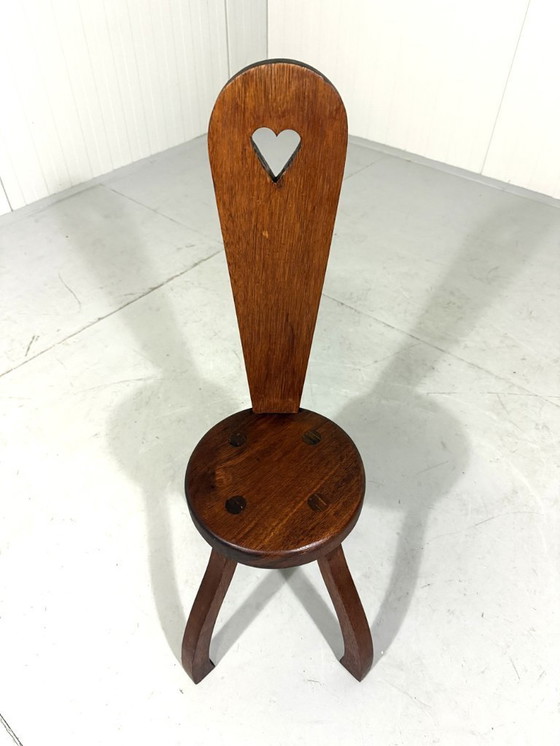 Image 1 of Brutalist rustic stool side table plant table 1960's