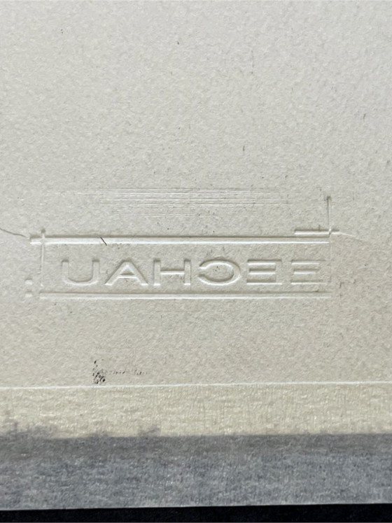 Image 1 of Original artwork on paper signed Eugène Eechaut, created in ink in 1973 - Framed