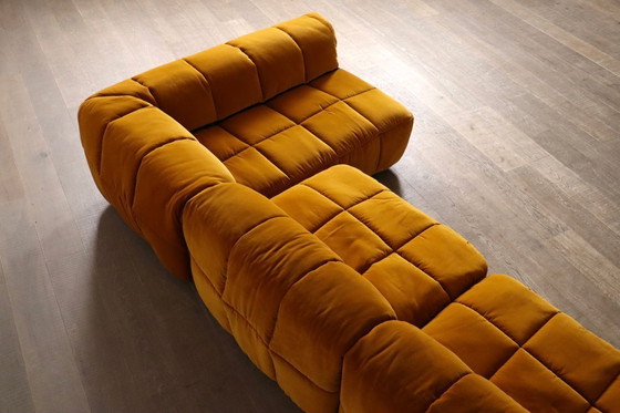 Image 1 of Arflex Strips Sofa By Cini Boeri In Velvet, Italy 1968