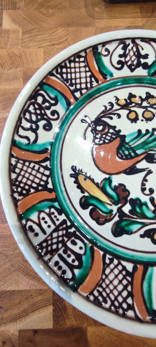 Ceramic plate Korond pottery
