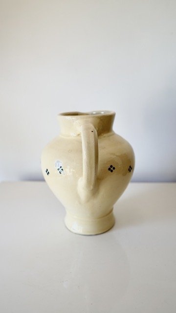 Image 1 of Rustic vintage ceramic jug - Butter yellow
