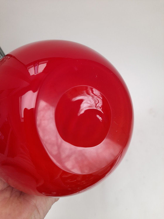 Image 1 of Wunderschöne rote Opalinvase, IVV Italien
