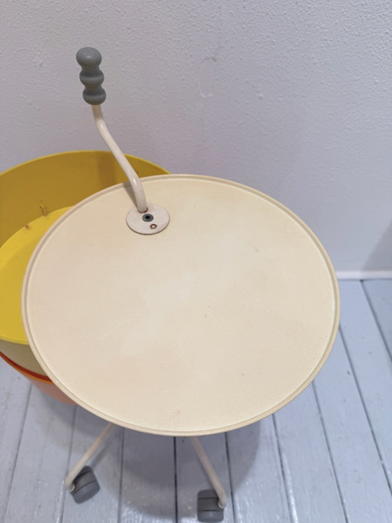 Vintage IKEA PS Klyftig storage trolley by Maria Hedensjö Bergquist, 1990s, Side tables, Plastic, Yellow (photo 8 of 12)