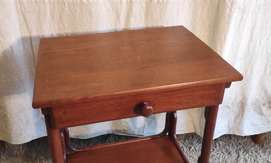Image 1 of Bentwood solid wood side table - early 20th century