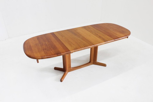 Vintage Danish oval extendable dining table, solid teak