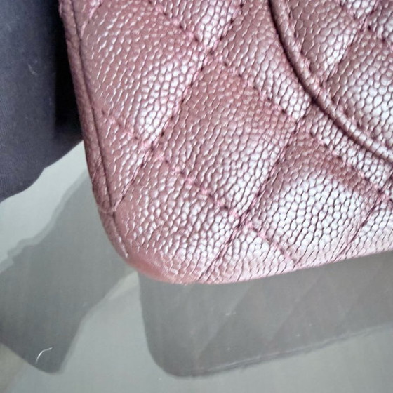 Image 1 of Chanel 2.55 Reissue 225 - 24CM Caviar trapuntato Borgogna Marrone Rutenio Hardware Argento Serie 16
