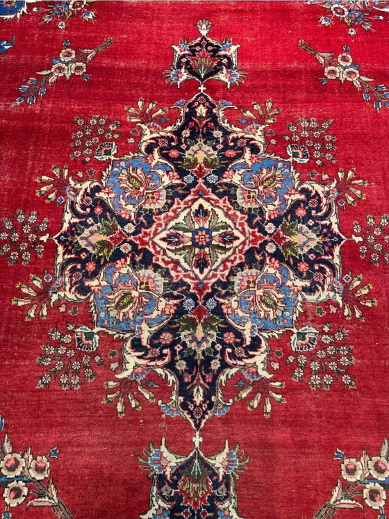 Image 1 of PERZISCH TAPIJT TABRIZ TEBRIS HANDGEKNOPT OVERSIZE 417X315CM SEMI ANTIEK JAREN 50 TOPCONDITIE