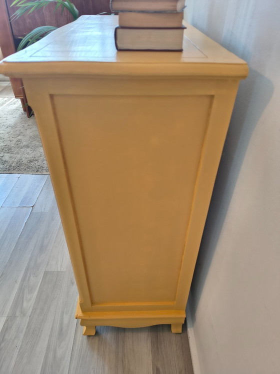 Image 1 of Commode vintage jaune ocre/jaune moutarde