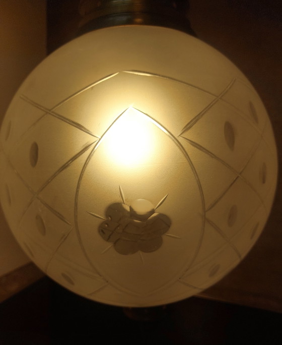 Lampadario completamente restaurato, vetro soffiato a bocca, stile Art Déco – Lampade a sospensione, Glass (photo 5 of 11)