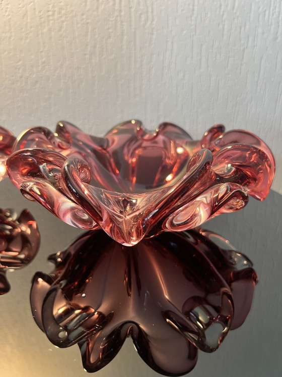 Set di 2 ciotole in vetro artistico di metà secolo – Josef Hospodka, anni '60 – Glass (photo 3 of 15)