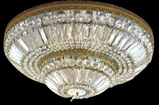 Monumentale böhmische Kristalllampe von ca. 1950