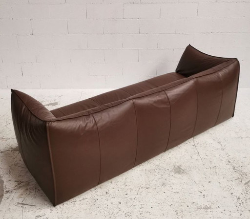 Canapé 3 places - Le Bambole en cuir marron par Mario Bellini pour B&B Italia, 1970
