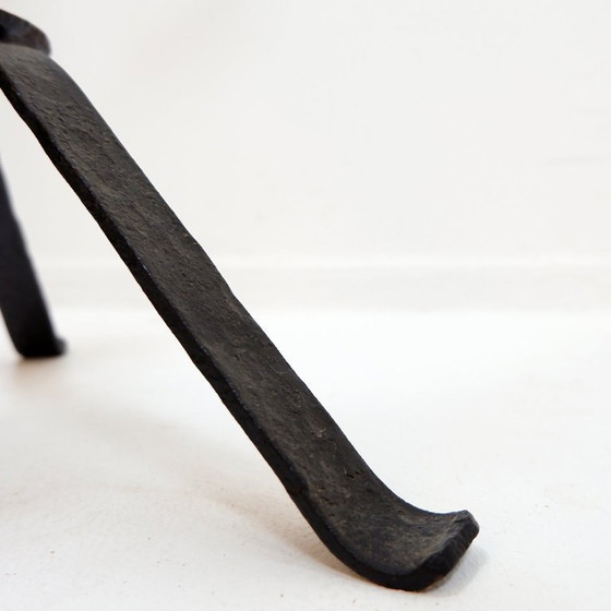 Image 1 of Wrought iron candlestick in the "Atelier de Marolles" style - France, 20th century