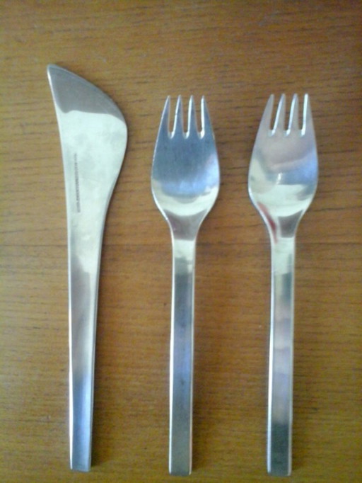 GEORG JENSEN 1955 3 Place settings by MAGNUS STEPHENSEN model TUJA TANAQUIL