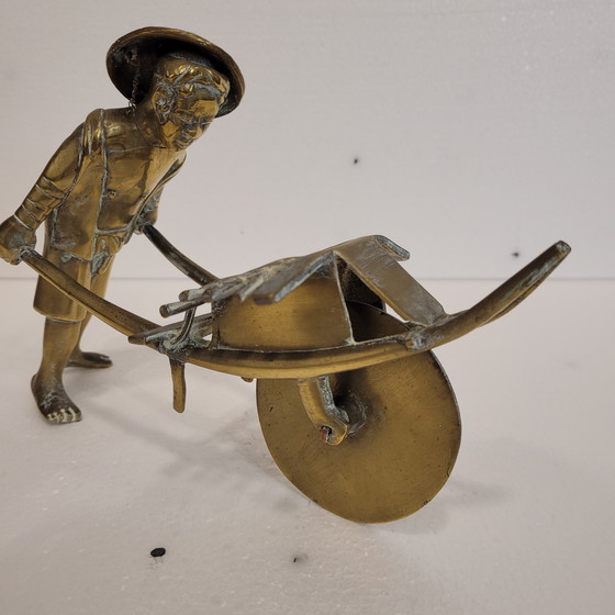 Image 1 of Sculpture en bronze « paysan », années 30 – Indochine