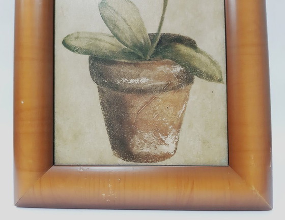 Image 1 of Vintage ingelijst olieverfschilderij op canvas